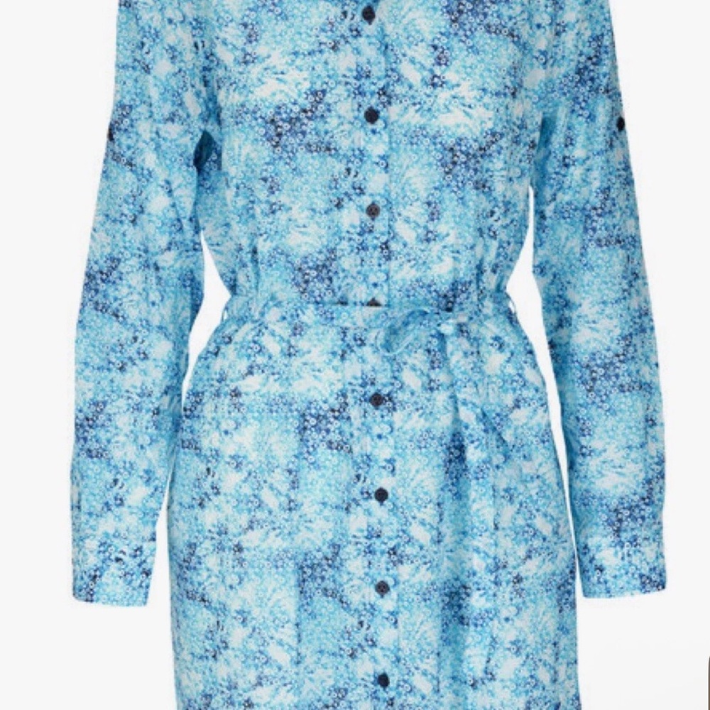 Vilebrequin Long Sleeve Dress in Blue and Black